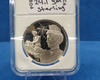 Lot 222. 1976 Postmasters of America Nursing Sterling Silver round 24 grams