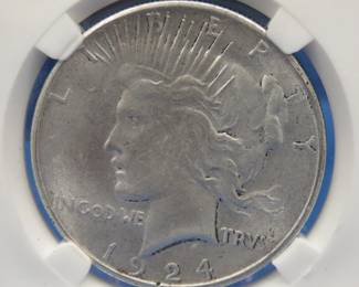 Lot 309. 1924 Peace Dollar