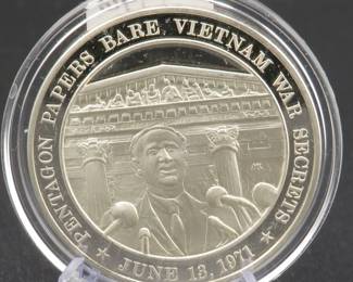 Lot 373. Pentagon Papers silver round weighing 37.9 grams