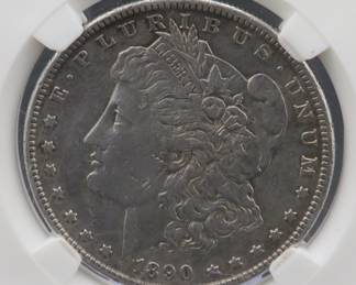 Lot 354. 1890 S Morgan Silver Dollar