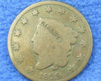 Lot 236. 1829 Coronet Head large cent