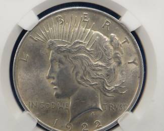 Lot 326. 1922 P Peace silver dollar