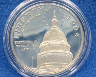 Lot 163. 1994 Proof 90% Silver Dollar
