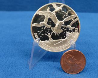 Lot 75. Postmasters of America: 1972 Cape Hatteras. 25.21 grams sterling.