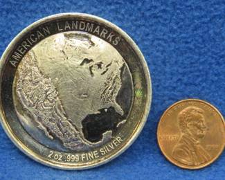 Lot 206. Pearl Harbor commemorative round. 62.22 grams of .999 fine silver