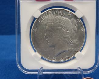 Lot 287. 1924 Peace Dollar