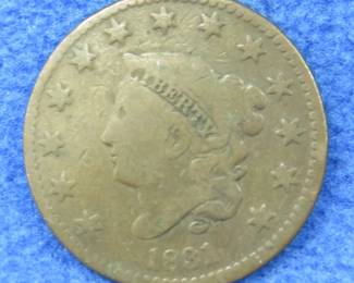 Lot 235. 1831 Coronet Head large cent