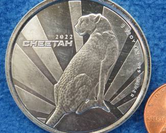 Lot 200. 2022 Republic of Cameroon 500 franc coin. 31.30 grams of .999 silver.