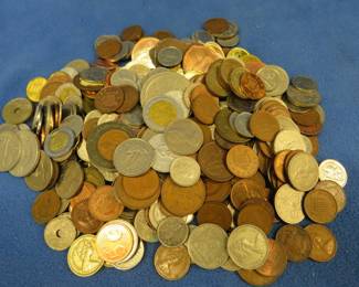 Lot 97. Just under 4 lbs. of foreign coins