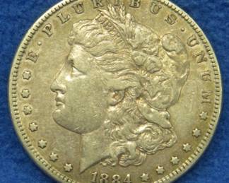 Lot 123. 1884 P Morgan silver dollar
