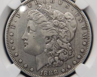 Lot 244. 1888 O Morgan silver dollar