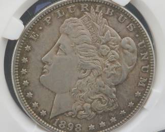 Lot 351. 1898 P Morgan Silver Dollar