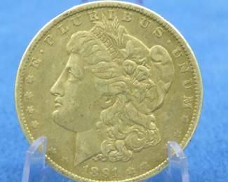 Lot 211. 1891 P Morgan Silver Dollar