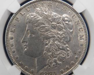 Lot 325. 1881 P Morgan silver dollar