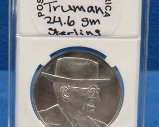 Lot 269. 1973 Postmasters of America Truman 24.6 sterling