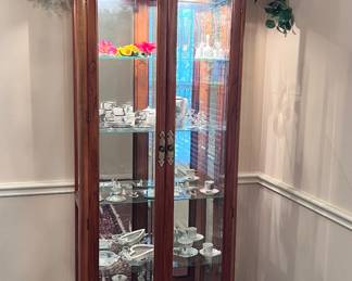 Lighted, Mirrored Curio Cabinet  