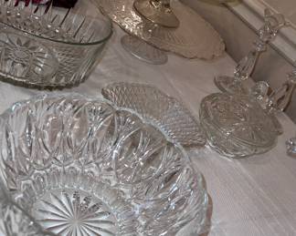 Crystal Serving Dishes and Cake plates and much more 