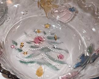 Colorful Vintage Holiday Serving Platters