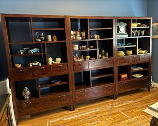 Three beautiful large double-sided book cases