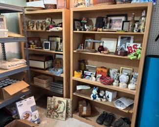 Pair Gorgeous unfinished wooden bookcases with adjustable shelves