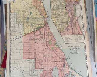 Original Railway Terminals of Chicago Map