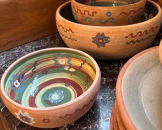 Assorted Vintage handcrafted Peruvian Pottery by Pablo Seminario