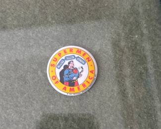 Original Framed Superman Comic #219 collection includes  Supermen of America Club pin + ephemera 