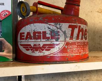 Vintage Eagle Gasser 2.5 Gallon metal gas can