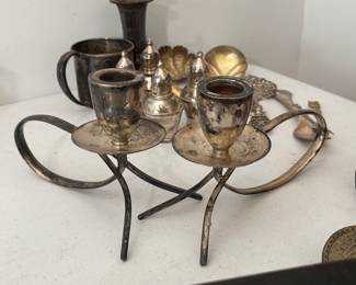 Sterling Silver Candlestick Pair