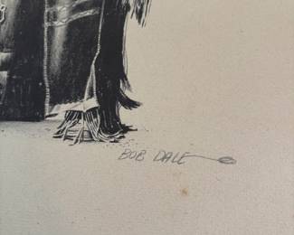 Signed Bob Dale Native American Portrait