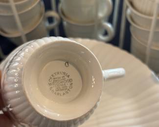 Wedgwood Scalloped Shell Cup + Snack Plates