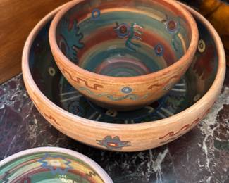 Assorted Vintage handcrafted Peruvian Pottery by Pablo Seminario