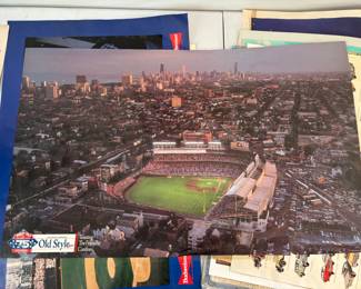Vintage Wrigley Field 75th Anniversary Old Style Poster 