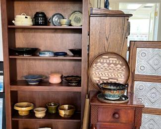 Beautiful Pottery collection. Shelving, side tables and more. 