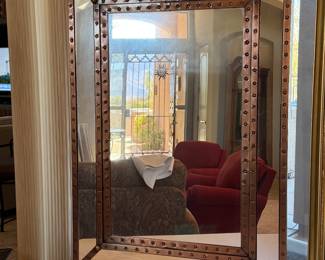 Beautiful mirror with copper framing
