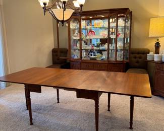 Absolutely fantastic gate table has two leaves for an extended measurement of 8 feet! This is a custom piece that was made for her mother over 50 years ago! 
I do believe this qualifies as mid-century modern and it is absolutely breathtaking