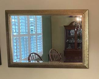 Gold frame mirror