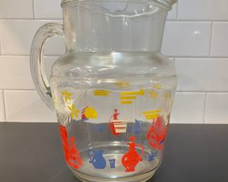 Vintage glass pitcher