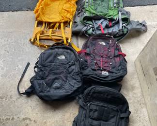 Camping & hiking backpacks: REI, North face, 5.11, Camelback, Mont Blanc
