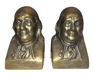 Vintage Benjamin Franklin bookends
