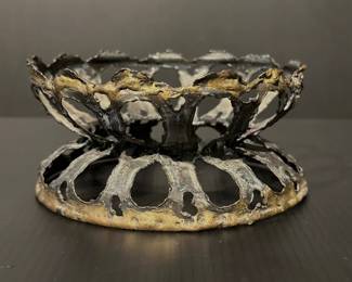 1970's metal candle holder