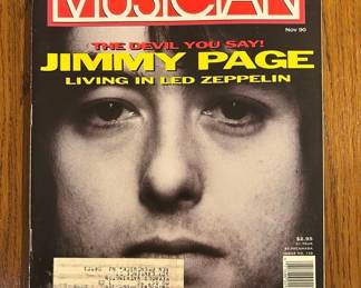 Musicain magazine "Jimmy Page Living in Led Zeppelin"