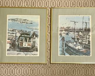 Fisherman's Wharf & Cable Car in San Francisco by Don Davey 1968