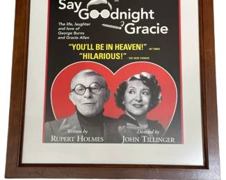 Frank Gorshin's "Say Goodnight Gracie" Theater Poster