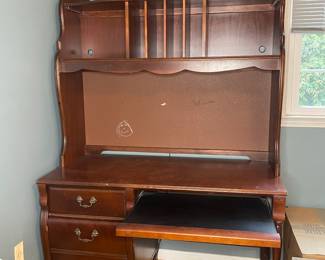 Vintage Wood desk with hutch