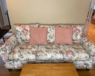 Bassett Furniture floral 3 seat sofa