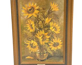 Sunflower framed wall art