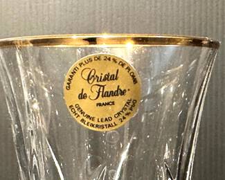 Cristal de Flandre Crystal 3 piece setting for 4