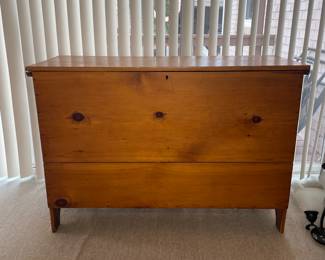 Tall wood chest vintage