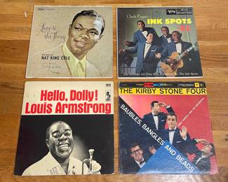 Vtg Albums: The Ink Spots, The Kirby Stone Four, Louis Armstrong